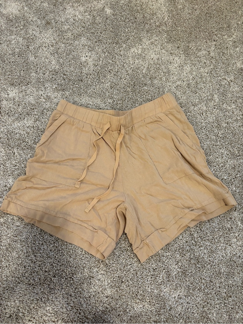 LuLaRoe Lightweight Drawstring Shorts in Tan